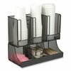 Mind Reader Network Collection 2-Tier 6-Compartment Coffee Cup and Condiment Countertop Organizer, Black UPMESH-BLK